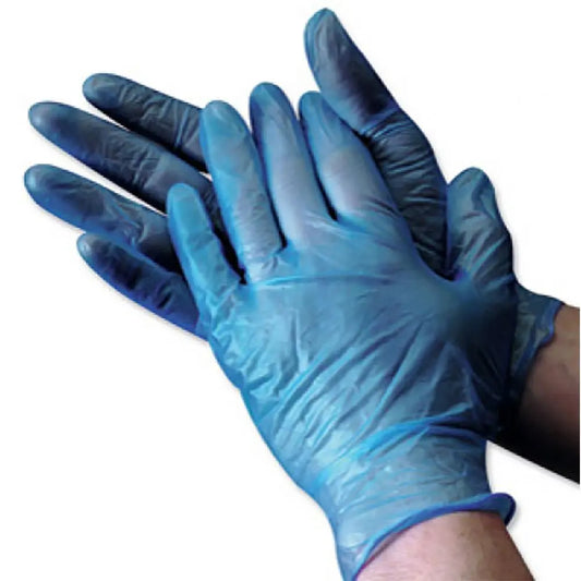 Vinyl Gloves Powder Free - Blue Med Large XLarge - Carton 1000