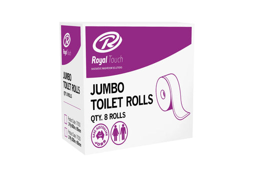 Jumbo Toilet Rolls 2 ply - Carton of 8