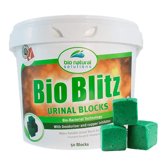 Bio Blitz Urinal Blocks - Available in 4 bucket sizes.