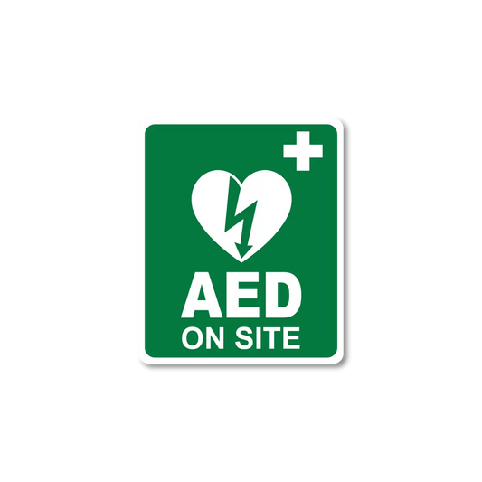 CARDIACT AED On Site Sticker 10 x 12cmSapphire Facility Services