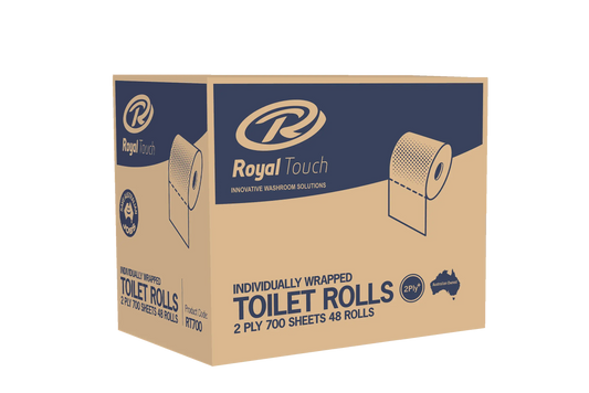 Toilet Paper 700 sheets 2ply - Carton of 48 individually wrapped rolls