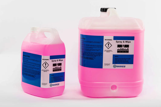Spray & Wipe 5L or 20LHard surface cleaning applications. SPRAY &amp; WIPE does not require diluting.Apply SPRAY &amp; WIPE directly onto surface to be cleaned and wipe with a clean clothSapphire Facility Services