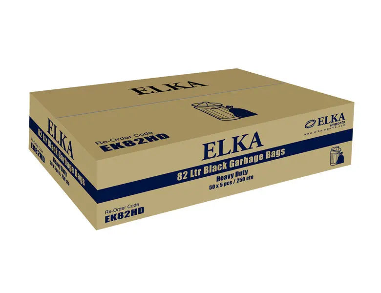 Bin Liner Black Heavy Duty 82L - Carton 200